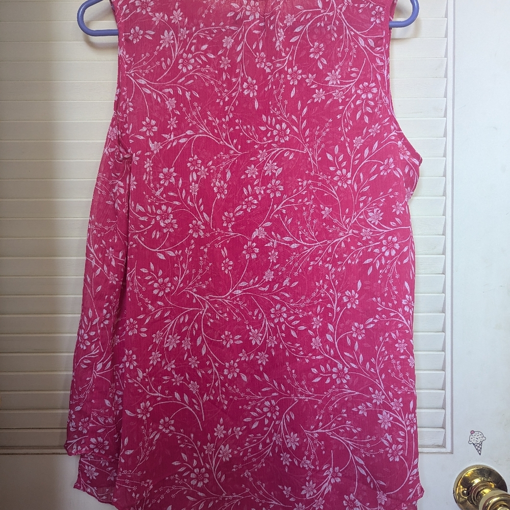 Cristina B Floral Sleeveless Blouse Size S - Picture 9 of 10